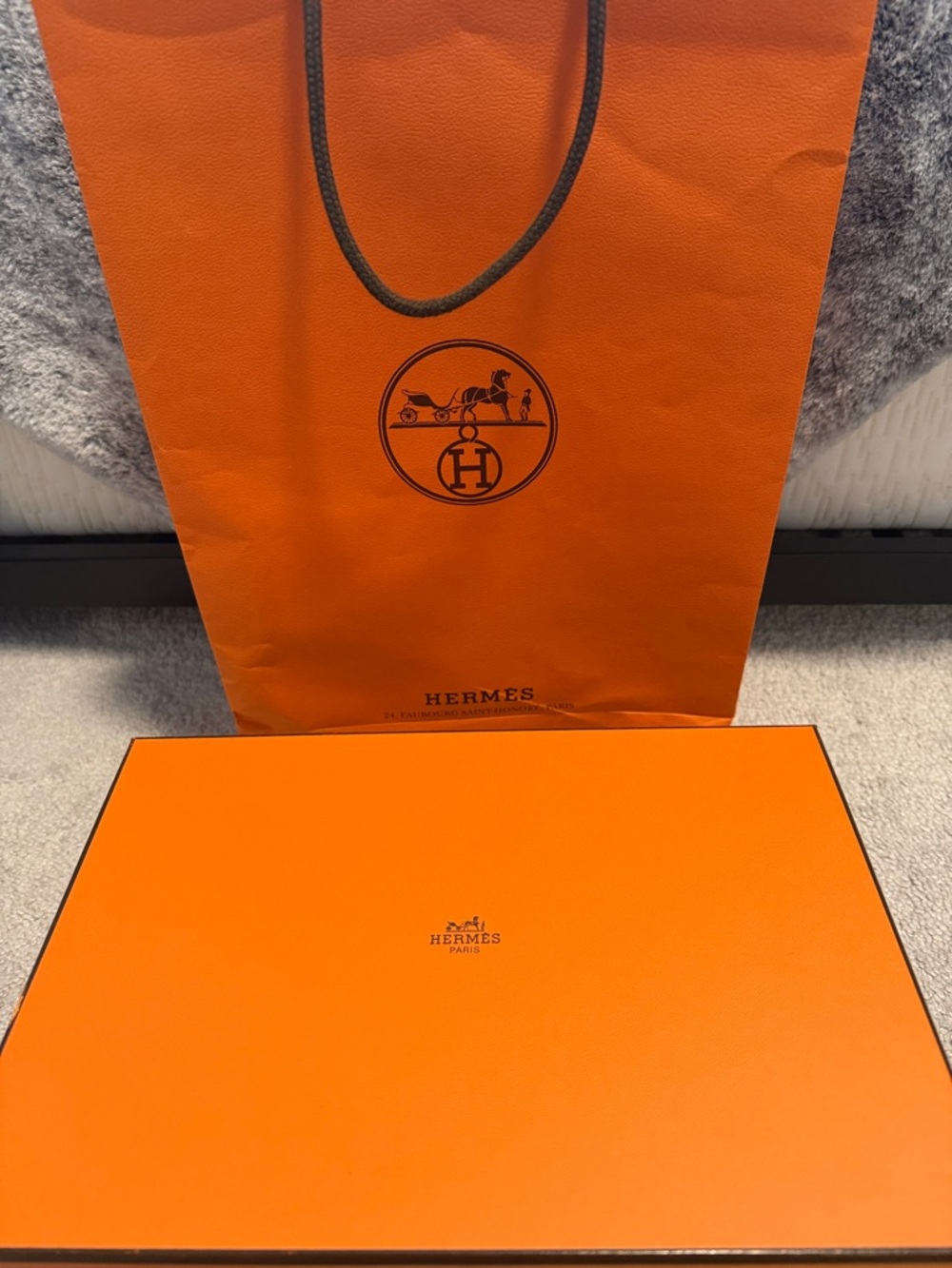 Hermes Orange Gift Bag and Box Set